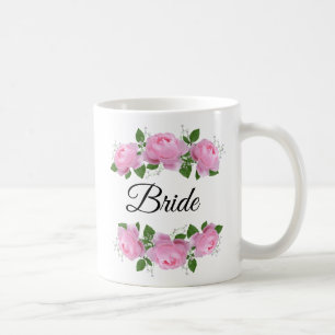 Roses rose mariée Mug café personnalisé