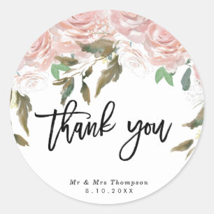 roses rose rustique mariage merci sticker