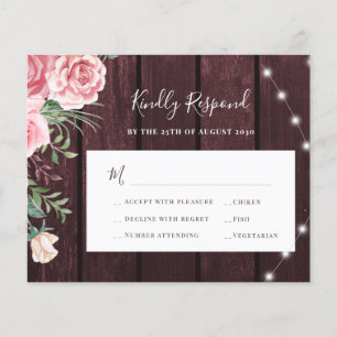 Roses rose saumon bois rustique burgundy mariage