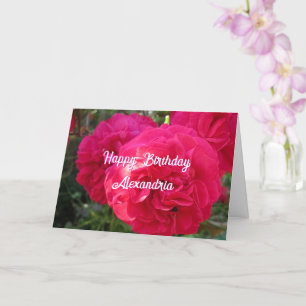 Roses roses chauds - Carte d'anniversaire personna