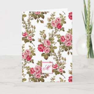 Roses roses élégantes avec Arrière - plan monograp