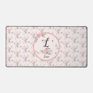 Roses roses élégants aquarelle avec papillons