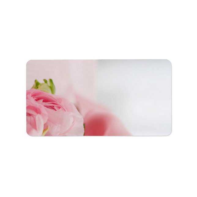 Roses roses - Étiquettes d'invitation d'adresse (1 (Devant)
