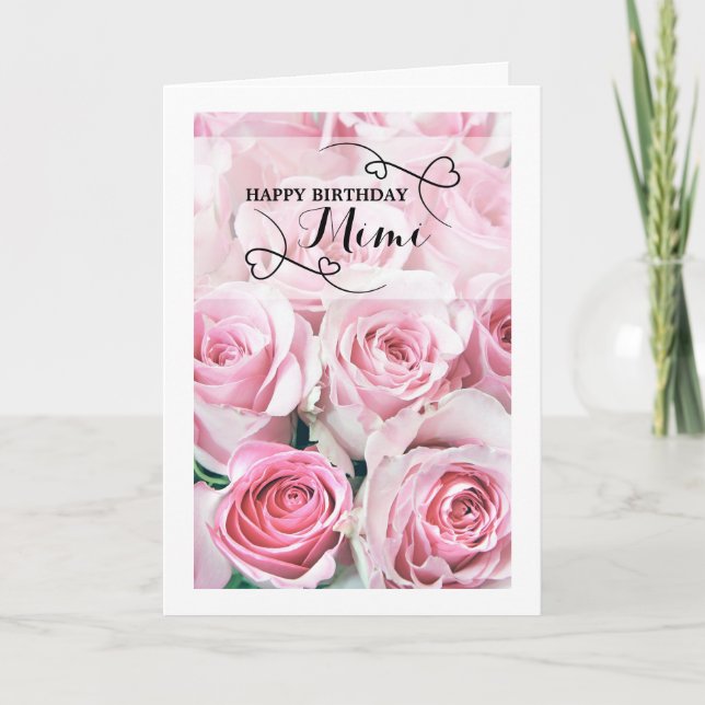 Roses roses joyeuses Carte Mimi Anniversaire (Devant)