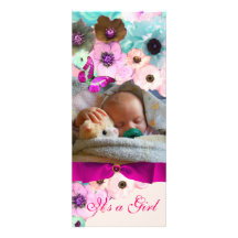 ROSES ROSES, MODÈLE PHOTO DE BABY SHOWER DE PAPILL INVITATIONS PERSONNALISABLES