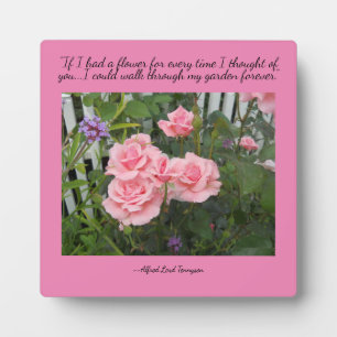 Roses roses Pensées de vous Tabletop Plaque