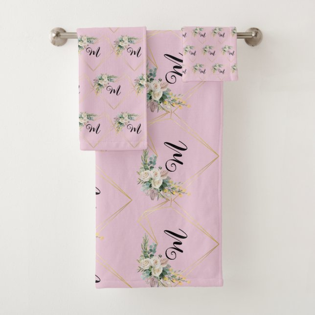 Roses roses roses blanches vintages Monogramme de  (En situation)