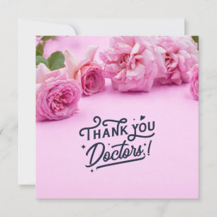 Roses roses roses Carte de remerciements pour Doct
