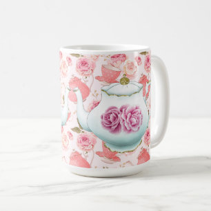 Roses Roses Roses Et Pots De Thé Café Mug