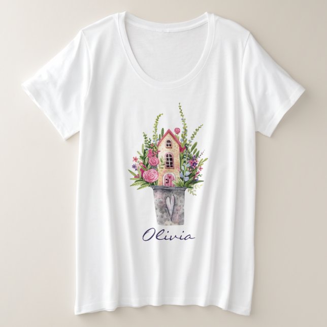 Roses Roses roses Fairytale Maison Aquarelle Fleur (Design devant)