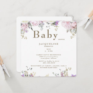 Roses roses roses pour Baby shower Invitation