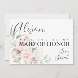 Roses roses roses romantiques Maid of Honor Carte 