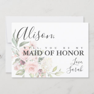 Roses roses roses romantiques Maid of Honor Carte 