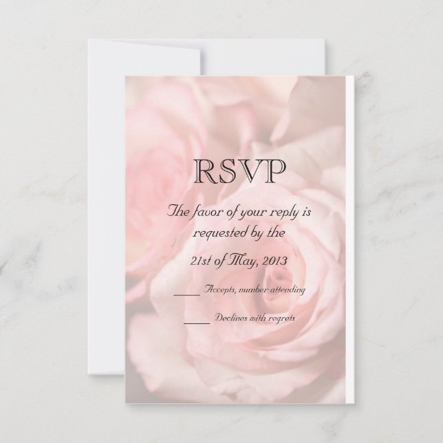 Roses roses roses roses de carte RSVP (Devant)