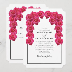 Roses Roses Roses Rustiques Invitations de mariage