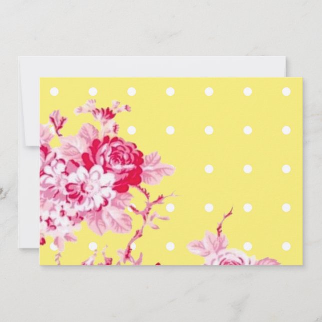 Roses Roses Roses Sur Faire-part de mariage Jaune (Devant)