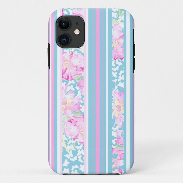 Roses roses roses, Tailles Turquoise : Coque iPhon (Dos)