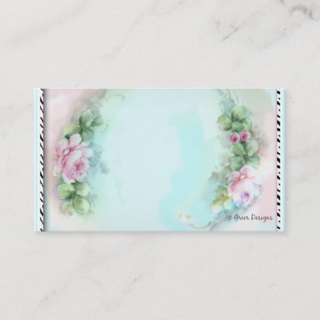 Roses roses roses Zebra Imprimer Cartes de visite (Devant)