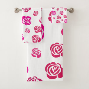 Roses roses rouges et magenta dans un Motif fleuri