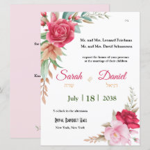 Roses roses rouges Floral Élégant Mariage juif