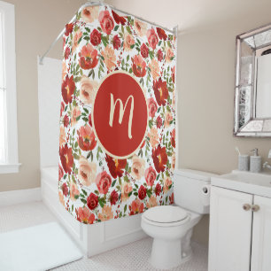 Roses Roses Rouges Poppies Fille tendance rideau d