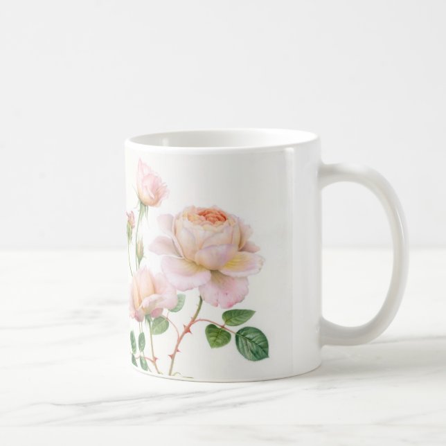 Roses roses sur la tasse (Droite)