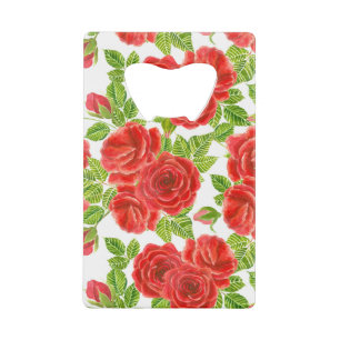 Roses rouges aquarelle transparente motif