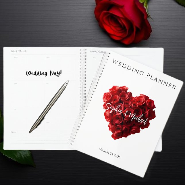 Roses Rouges en Forme de Cœur-Mariage (Heart Shaped Red Roses-Wedding Planner)