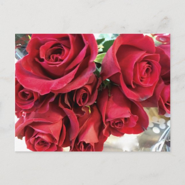 Roses rouges Enregistrer la carte postale Date (Devant)