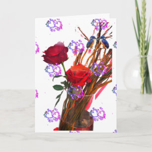 Roses rouges et carte poétique