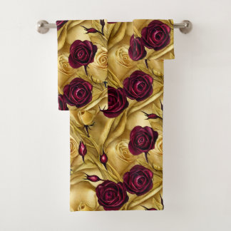 Roses rouges et dorées
