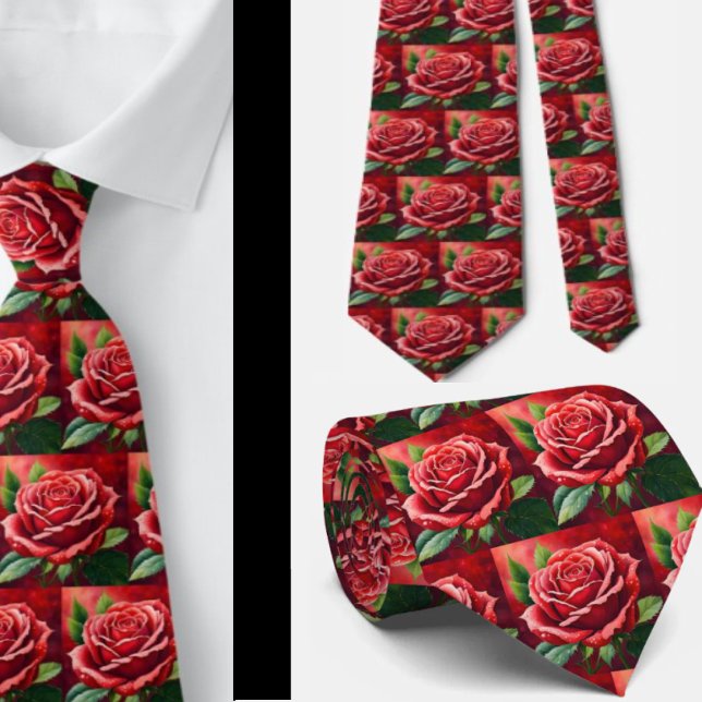 Roses rouges étonnantes cravate officielle (Créateur téléchargé)
