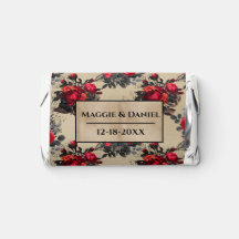 Roses Rouges Mariage romantique Faveurs Élégant Bo