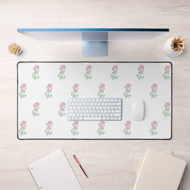 Roses Rouges, Motif De Roses, Fleurs (Bureau 1)