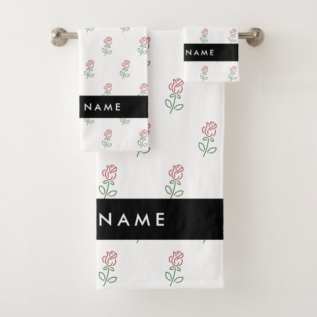 Roses Rouges, Motif De Roses, Votre Nom (En situation)