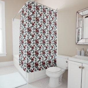 Roses rouges . rideau de douche