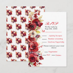 Roses rouges romantiques Mariage floral RSVP