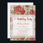 Roses Rouges Rustiques Anniversaire Invitation Den<br><div class="desc">Une charmante invitation à l'anniversaire rustique avec des roses de mauvaise qualité sur un arrière - plan en bois avec cadre en dentelle blanche. Parfait pour les anniversaires jalons tels que 18ème 20ème 21ème 30ème 35ème 45ème 55ème 55ème 60ème 65ème 70ème 75ème 80ème 85ème 90ème 95ème et 100 ... ou...</div>