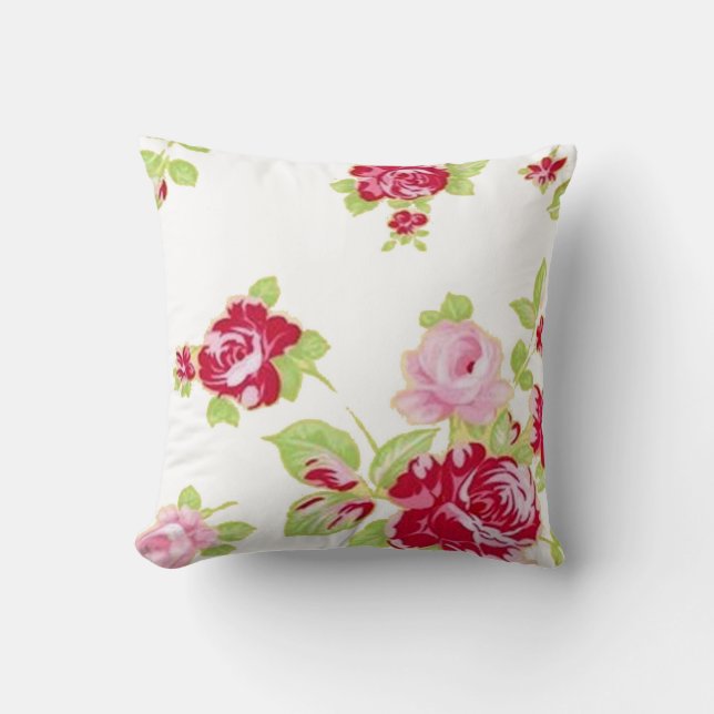 Roses sur Coussin blanc (Recto)