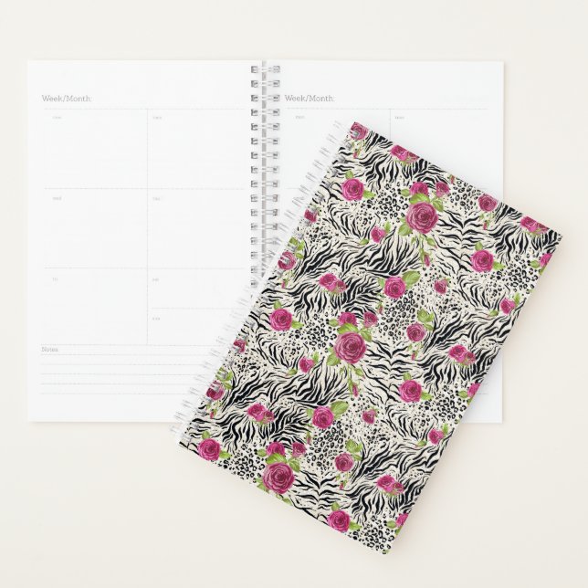 Roses sur Motif animal (Devant avec enveloppe)