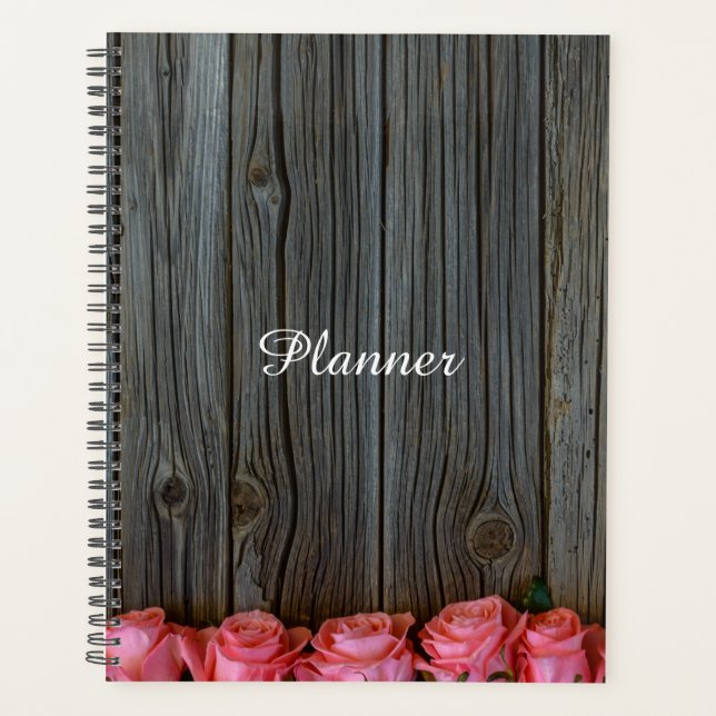 Roses sur Wood Planner (Devant)
