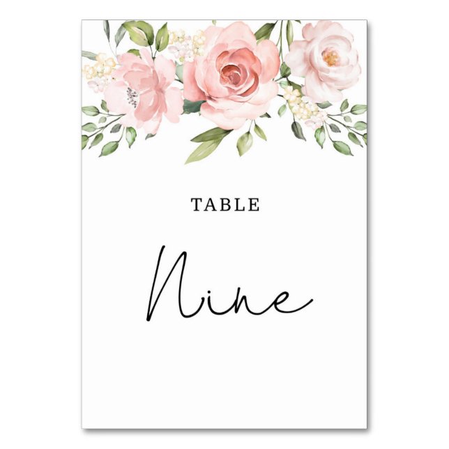 roses teintées de rose pour numéro de table de mar (Par défaut)