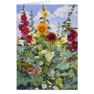 Roses trémière et tournesols 2005