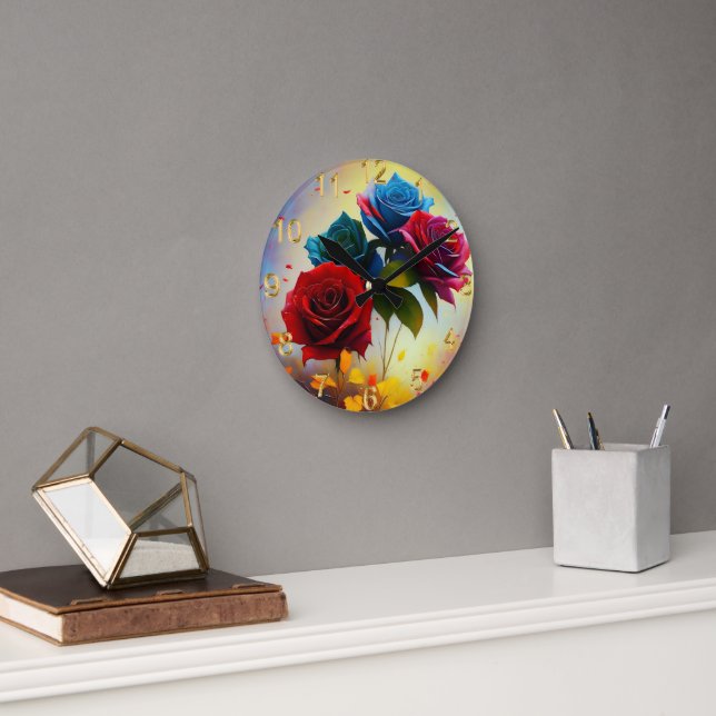 Roses Tricolores, Horloge murale (Bureau)