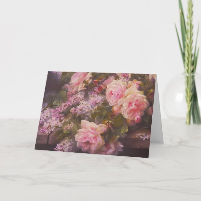 Roses victoriens et carte Lilacs (Devant)