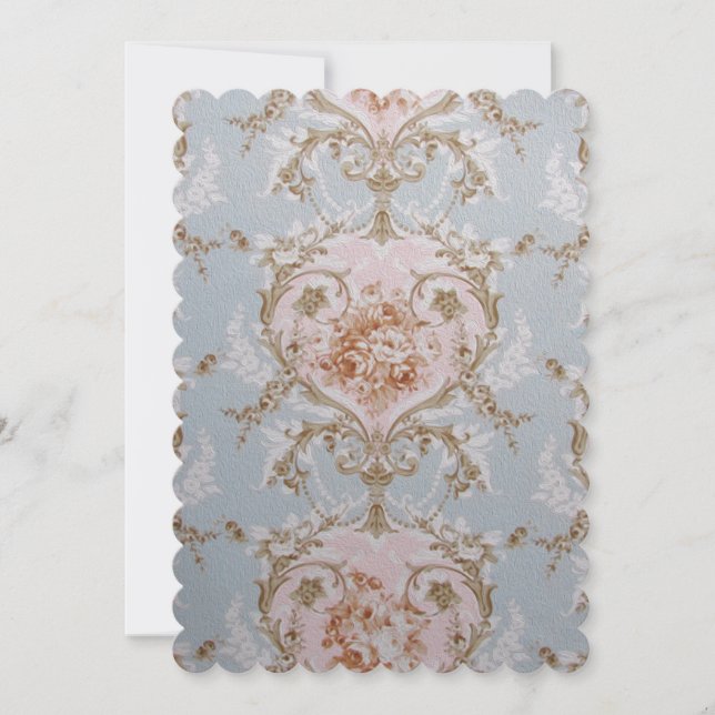 Roses victoriens - Invitations / RSVP Antoinette (Devant)