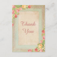 Roses Vintage Élégantes Merci