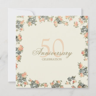 Roses Vintage - invitation d'anniversaire de maria