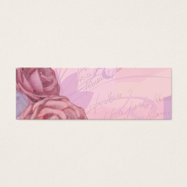 roses vintages, carte signet (Devant)