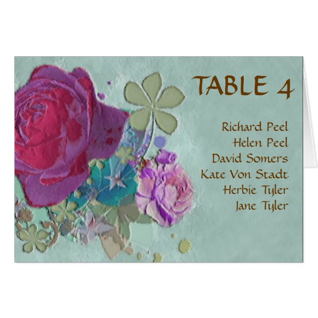 Roses vintages épousant l'allocation des places de (Devant Horizontal)